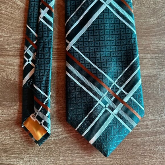 Vintage Damon Green 70s 80s Striped Tie - Picture 7 of 16